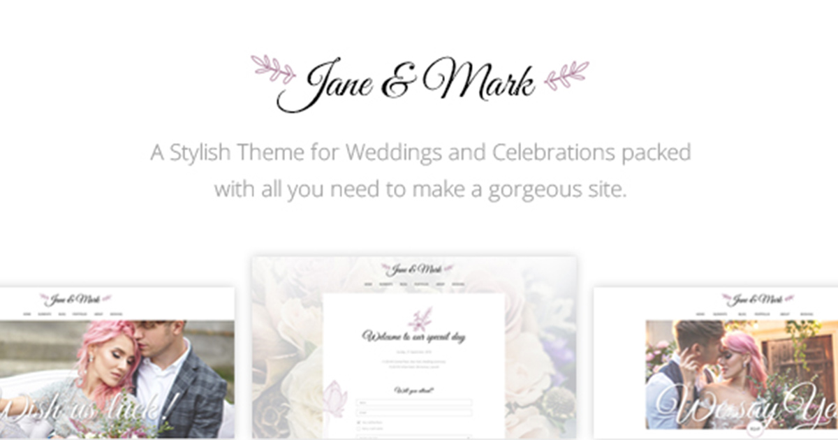 Jane and mark. Weddings and Celebrations Themes. Jane Marc. DMCHDC Theme stylish!.